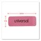 Universal Rectangular Bevel Block Pencil Erasers - Small, Pink (20/Pack)